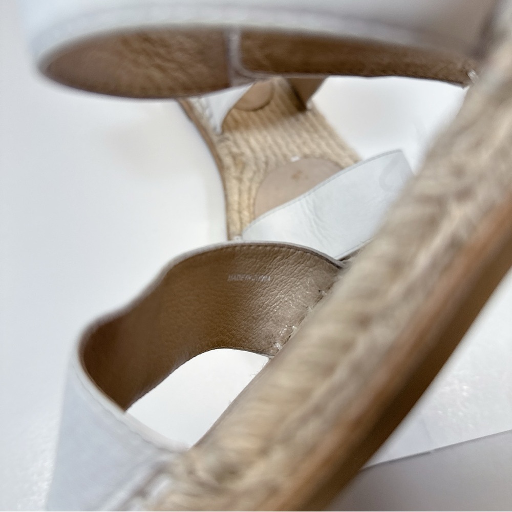 Eileen Fisher Womens 9 Max Espadrille Open Toe Leather Sandal White Color CN - Picture 10 of 10